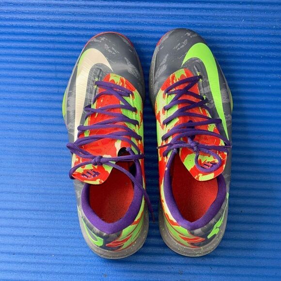 Size 11.5- Nike Kevin Durant VI 6 Energy Shoes Grey Electric Green 599424-008 main image 7